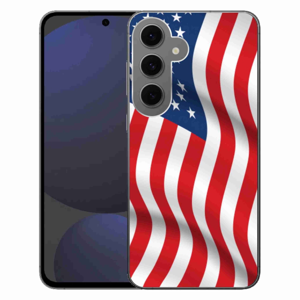 Gél védőhuzat mmCase Samsung Galaxy S24 FE - amerikai zászlóhoz