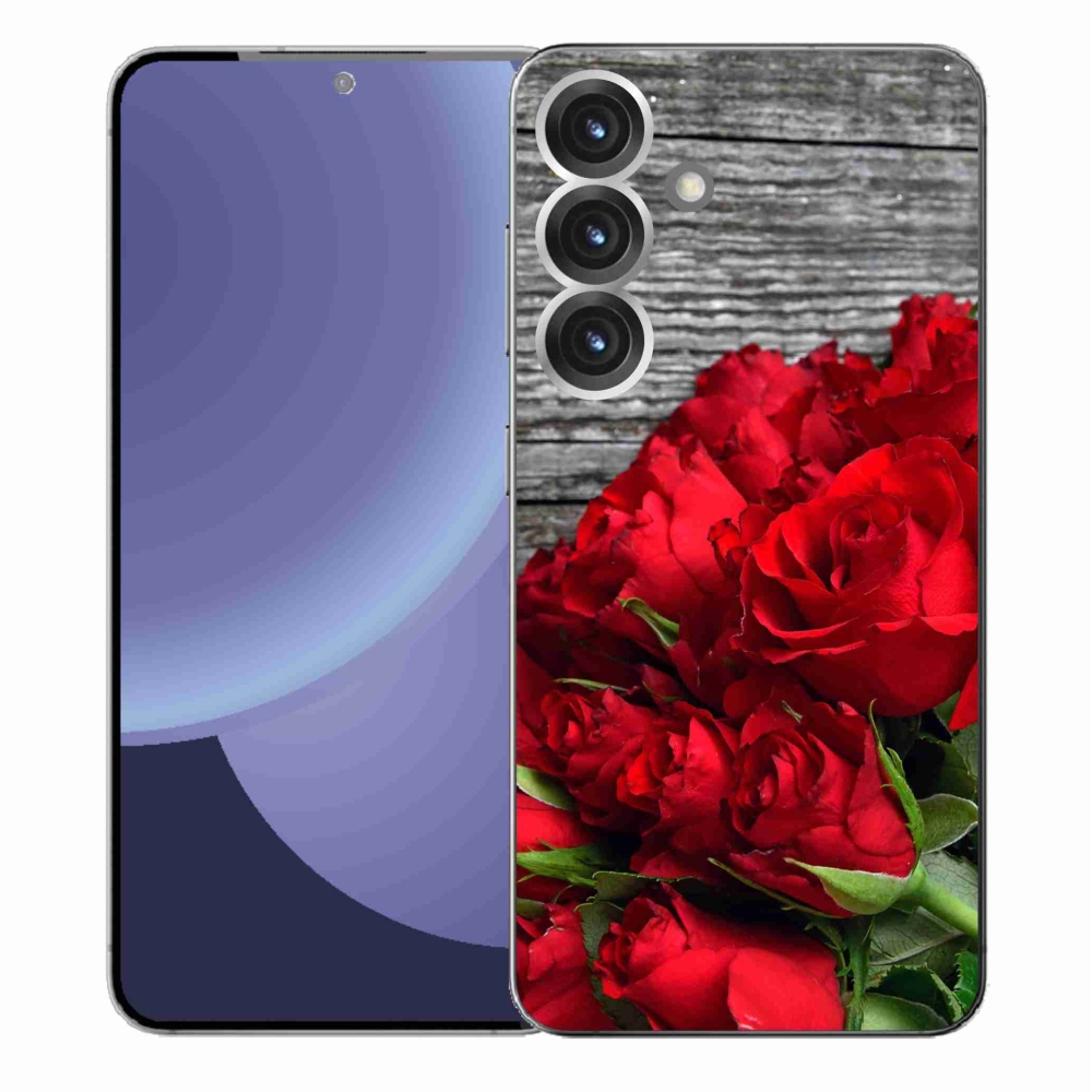 Gél védőhuzat mmCase Samsung Galaxy S25+ - piros rózsa