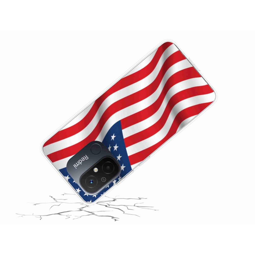 Gél borítás mmCase a Xiaomi Redmi 12C-hez - amerikai zászló