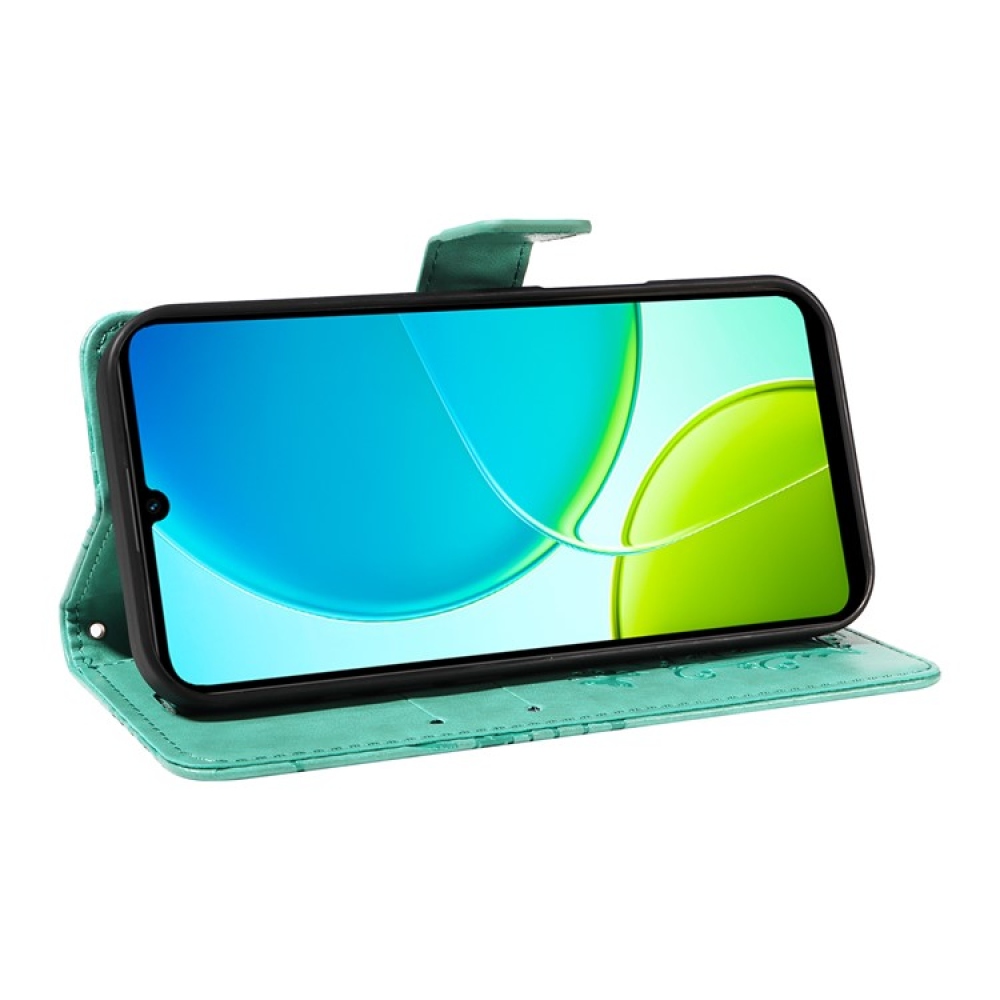 Nagy pillangó könyv tok a Vivo Y29s 5G-hez - teáskék színű