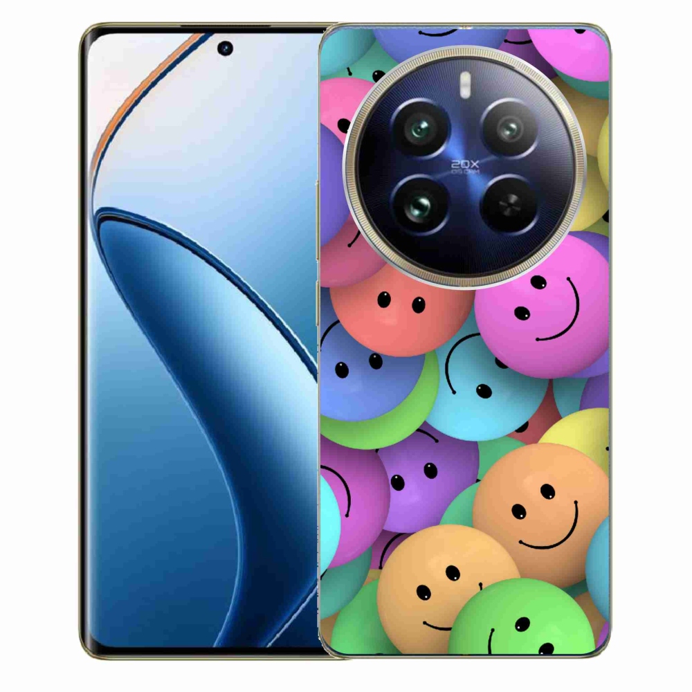 Gél borítás mmCase a Realme 12 Pro 5G/12 Pro+ 5G számára - színes smiley-kkal