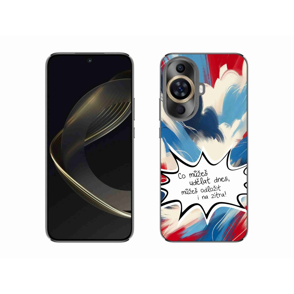 Gél borító mmCase a Huawei Nova 11-hez - vicces szöveg 9 fehér háttérrel