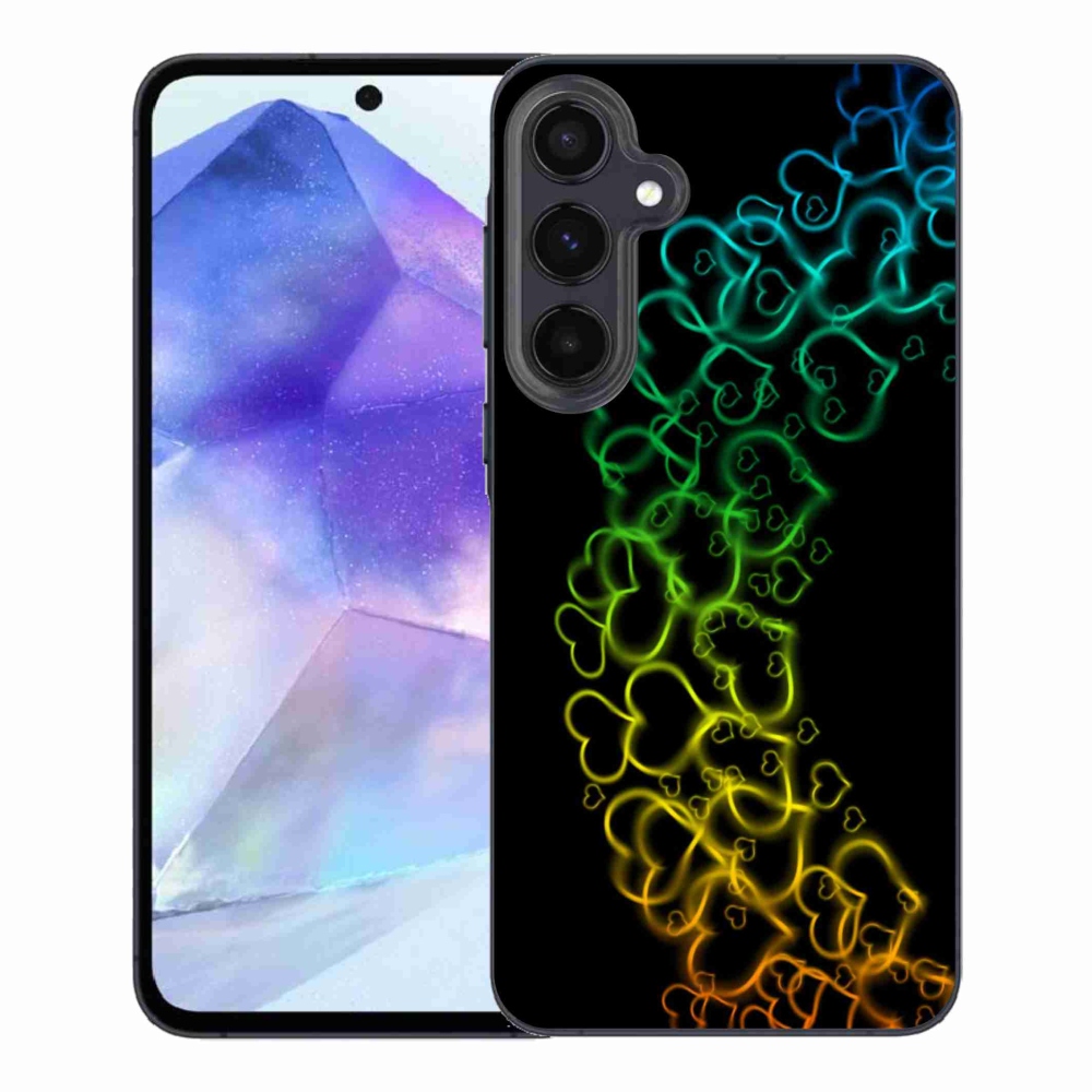 Zselés borítás mmCase Samsung Galaxy A55 5G - színes szívek