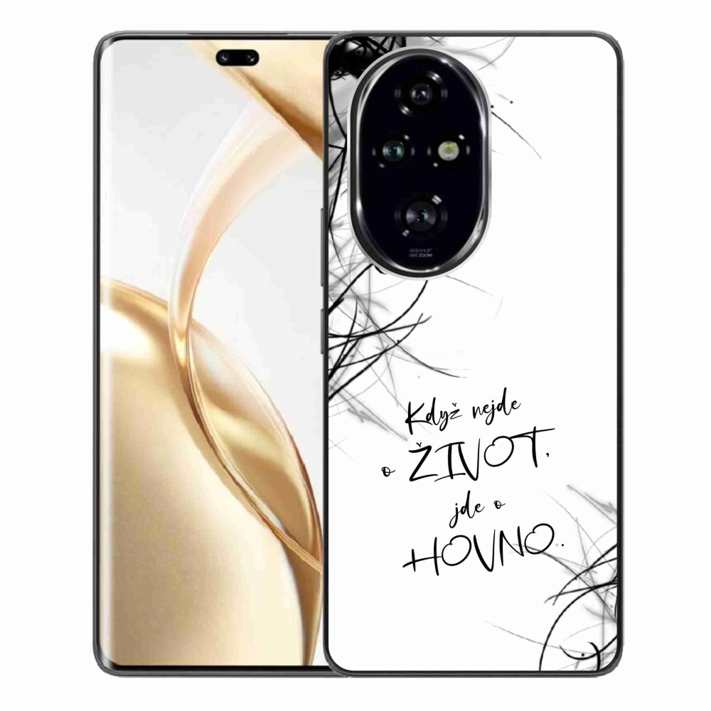 Gél borító mmCase a Honor 200 Pro 5G készülékhez - vicces szöveg 16 fehér háttér