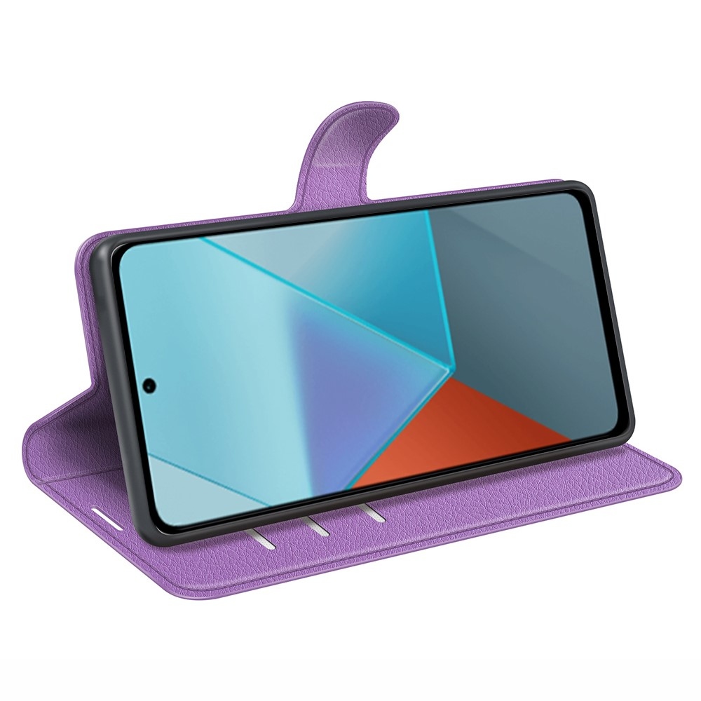 Litchi könyv tok Xiaomi Redmi Note 13 Pro 5G/Poco X6 5G - lila