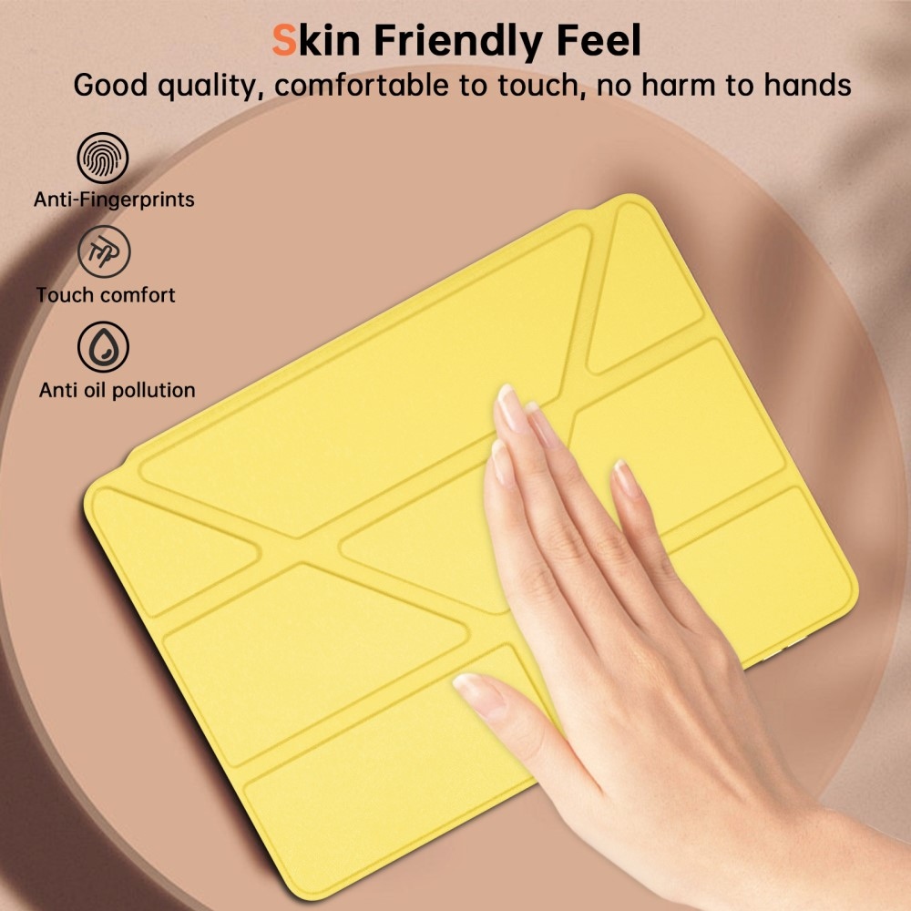 Origami intelligens pozicionáló tok Xiaomi Pad 7/7 Pro táblagéphez - sárga