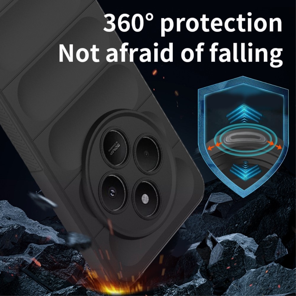 Rugg tartós zselés tok Xiaomi Redmi 14C/Poco C75-hez - fekete