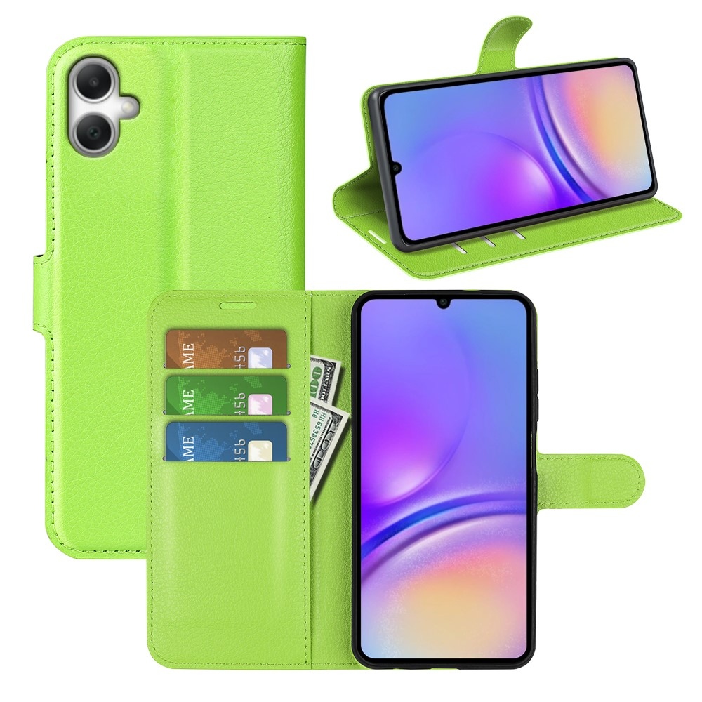 Litchi könyv tok Samsung Galaxy A07 4G - zöld