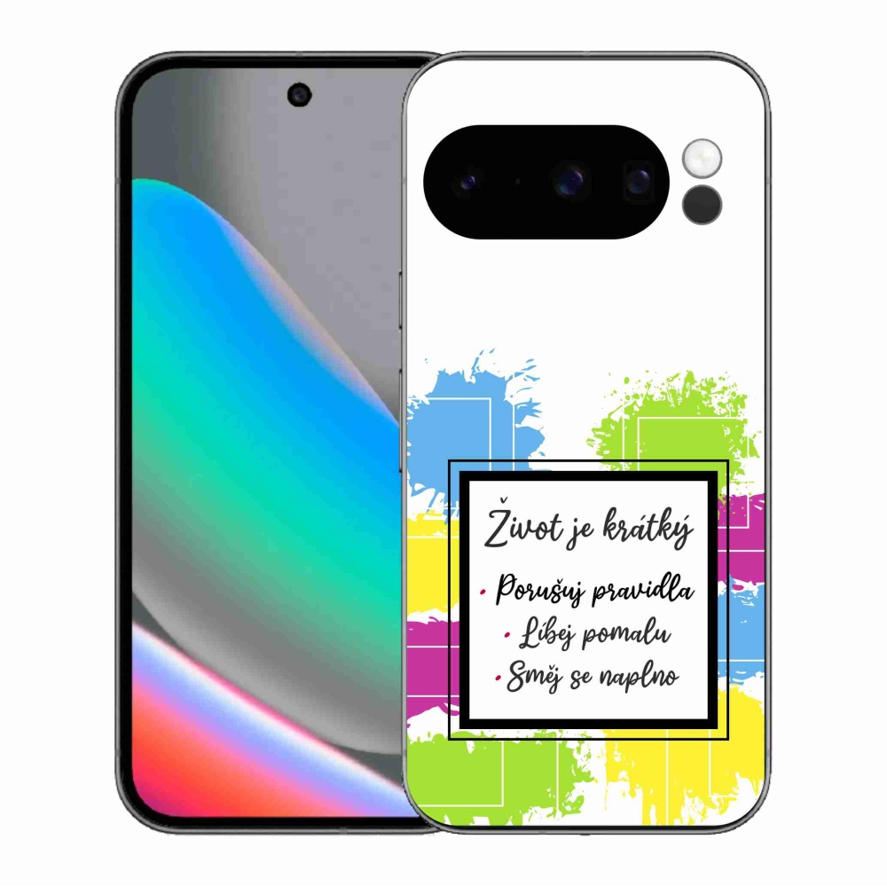 Gél borítás mmCase a Google Pixel 10 Pro készülékhez - Idézet 5 fehér háttér