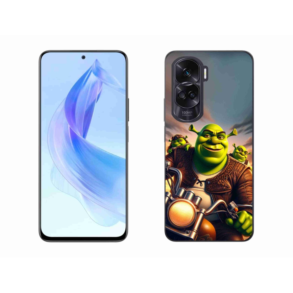 Zselés borítás mmCase a Honor 90 Lite-hoz - Shrek egy motorkerékpáron