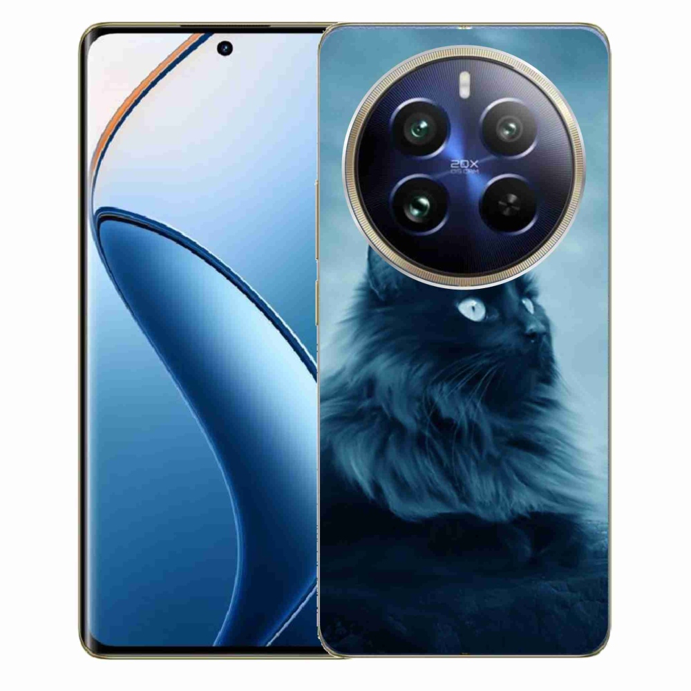 Gél tok mmCase a Realme 12 Pro 5G/12 Pro+ 5G számára - fekete macska 1