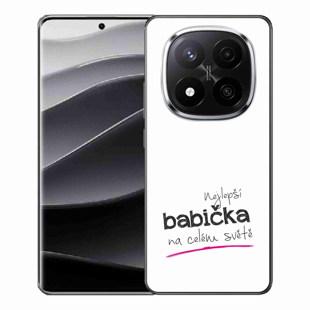 Gél borítás mmCase a Xiaomi Redmi Note 14 Pro+ 5G - legjobb nagymama 4 fehér háttérrel