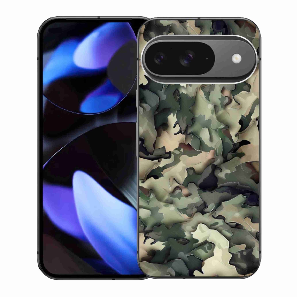 Zselés borítás mmCase a Google Pixel 9/9 Pro készülékhez - álcázott minta 9
