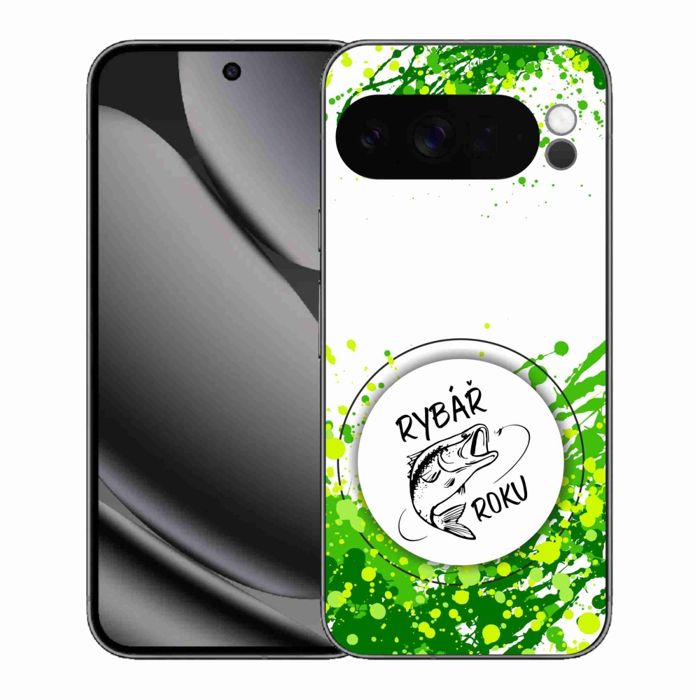 Gél borítás mmCase a Google Pixel 10 Pro XL-hez - Az év horgásza fehér háttérrel