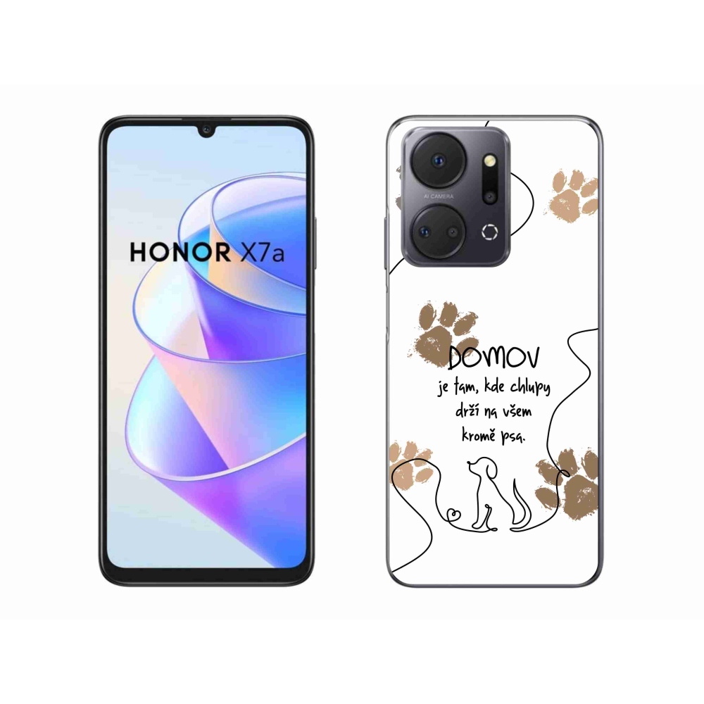 Gél borító mmCase a Honor X7a készülékhez - kutya motívum fehér háttérrel