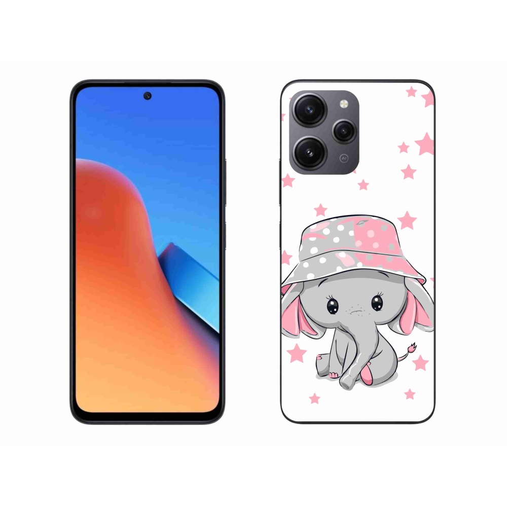 Gél borítás mmCase a Xiaomi Redmi 12-hez - rózsaszín elefánt