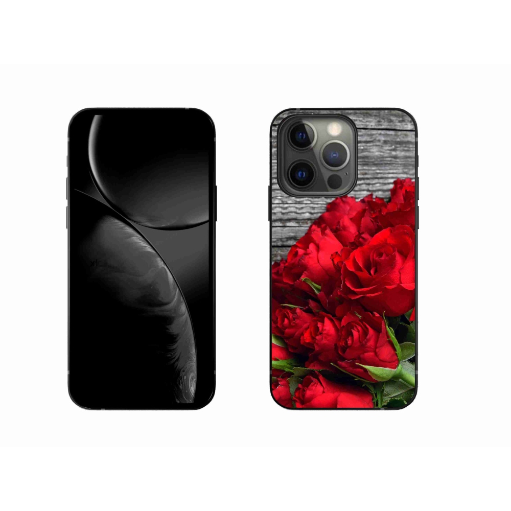 Gél borítás mmCase iPhone 13 Pro 6.1 készülékhez - piros rózsa