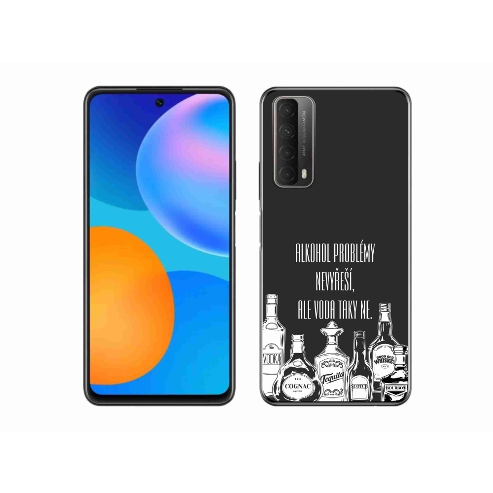 Gél borító mmCase a Huawei P Smart (2021) - vicces szöveg fekete háttérrel