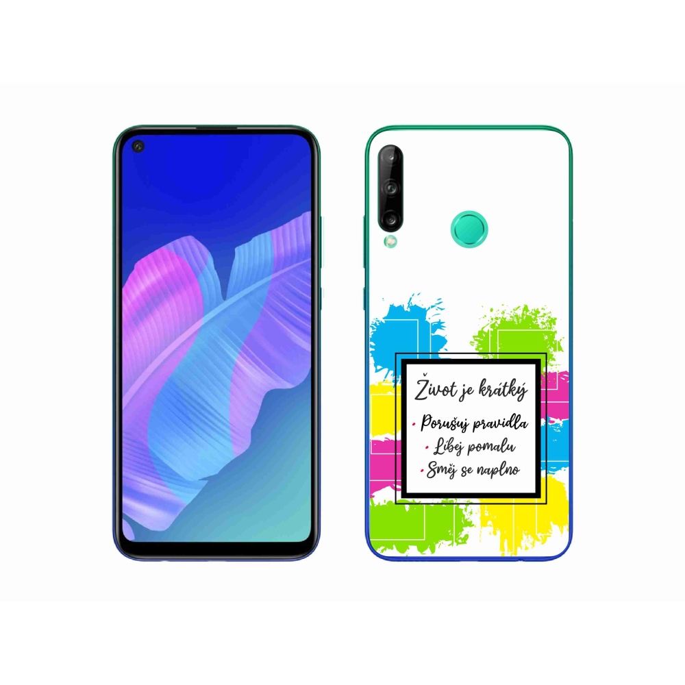 Gél borítás mmCase a Huawei P40 Lite E - idézet 5 fehér háttérrel