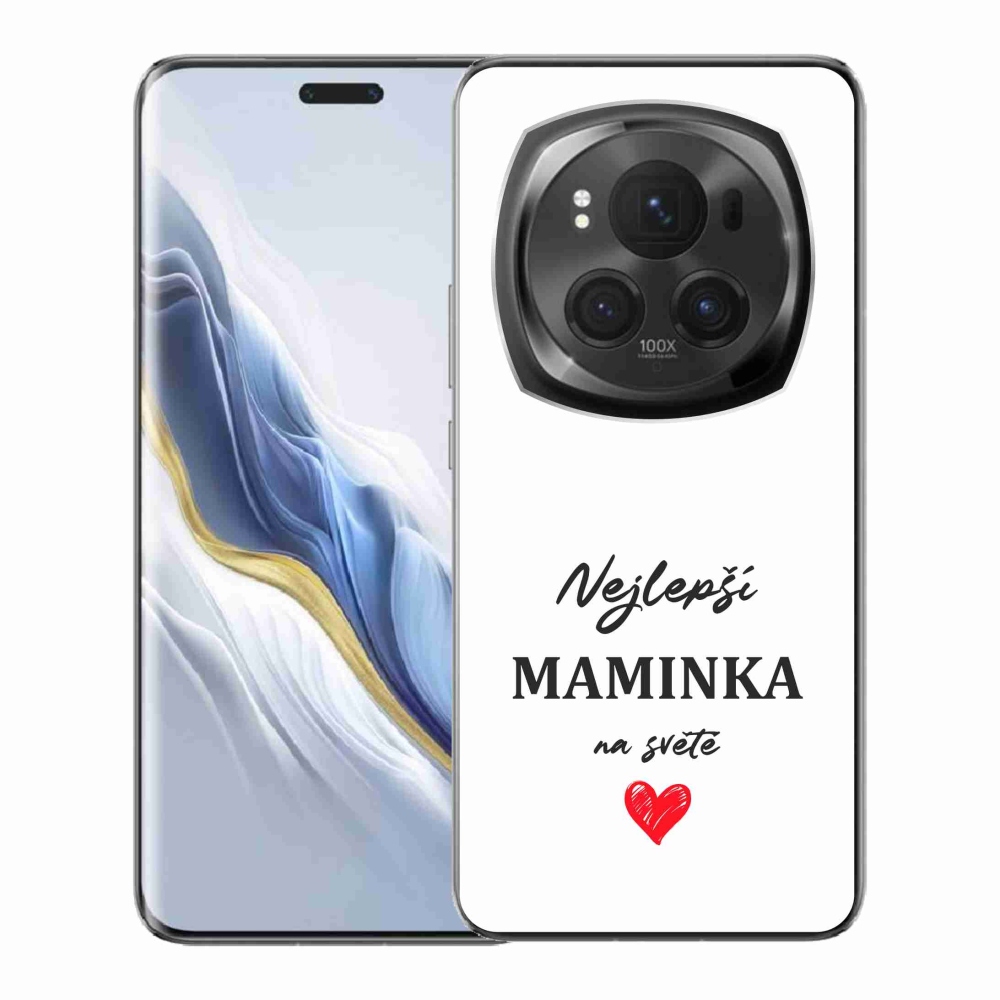 Gél borítás mmCase a Honor Magic 6 Pro 5G számára - Best Mom 1 fehér háttér