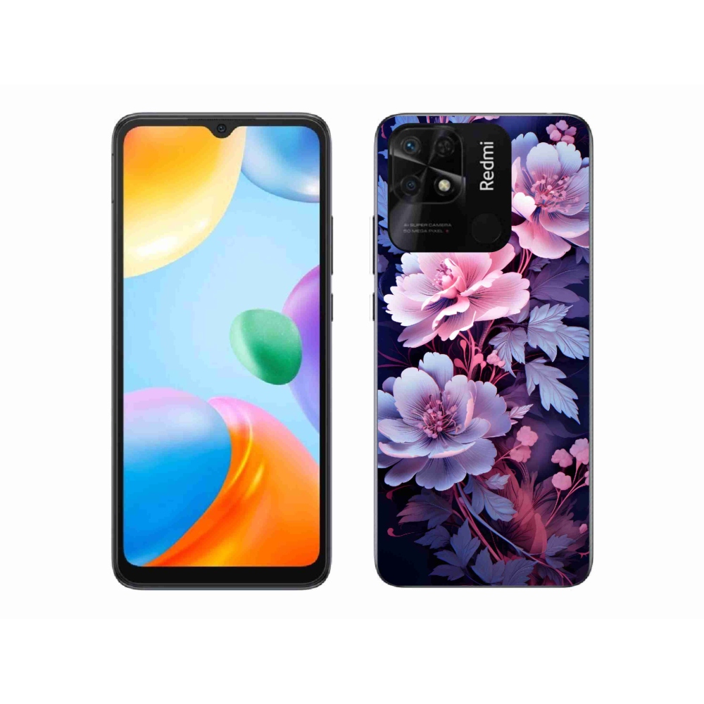 Gél borító mmCase a Xiaomi Redmi 10C-hez - virágok 11