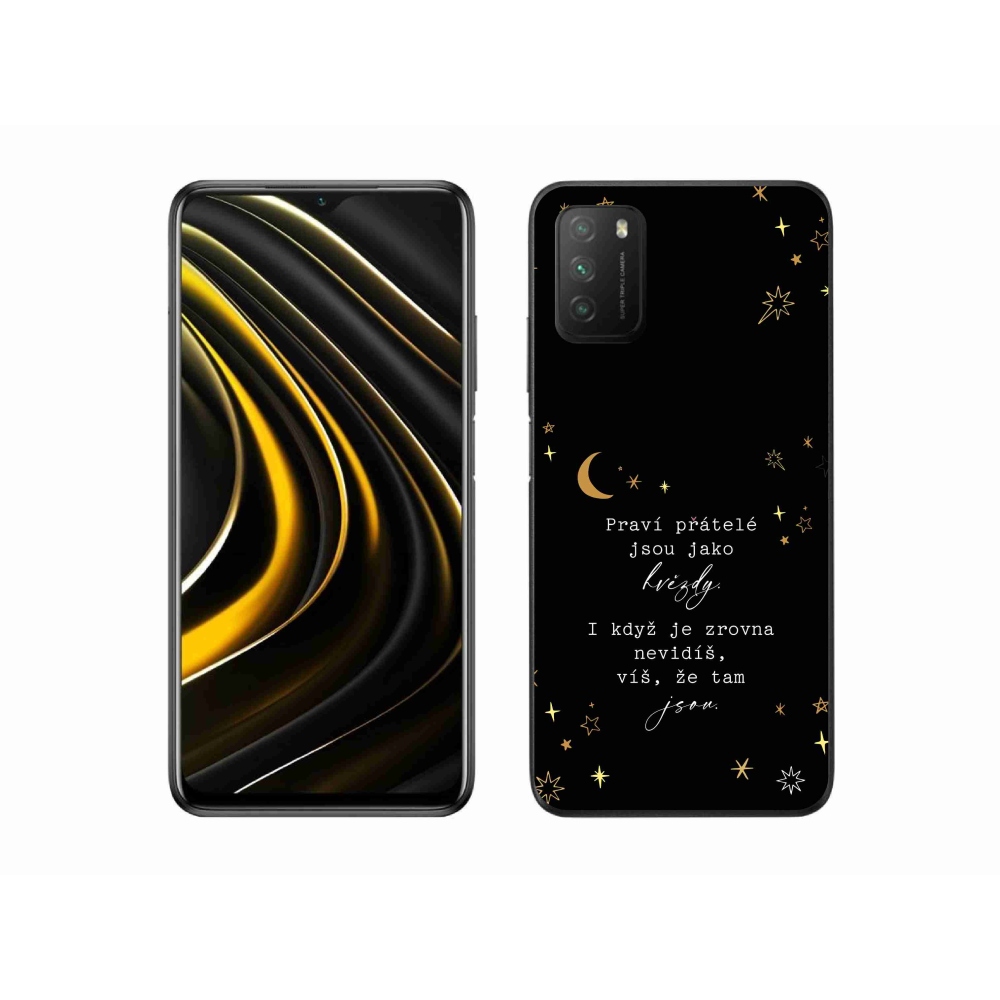 Gél borítás mmCase a Xiaomi Poco M3-hoz - idézet 6 fekete háttér