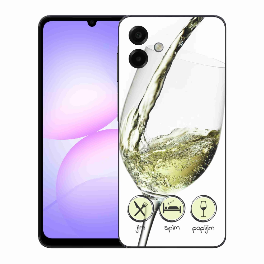 Zselés borítás mmCase Samsung Galaxy A07 4G - borospohár fehér