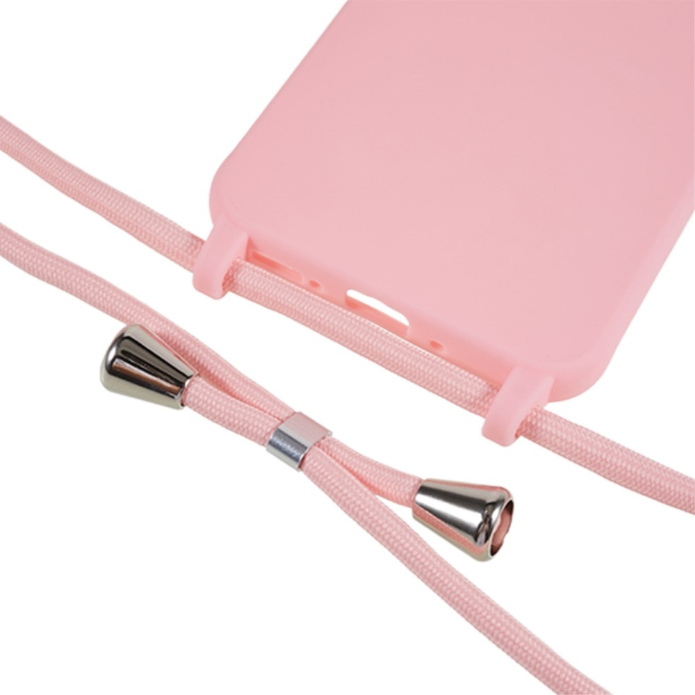 Zsinórral ellátott zselés tok Samsung Galaxy A36 5G-hez - rózsaszínű