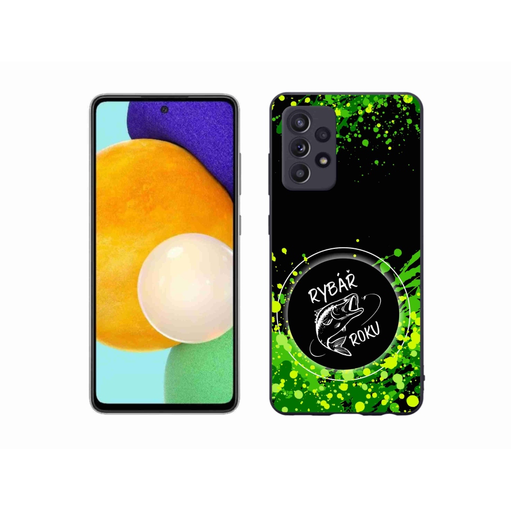 Zselés borítás mmCase Samsung Galaxy A52/A52 5G - Az év horgásza fekete háttérrel