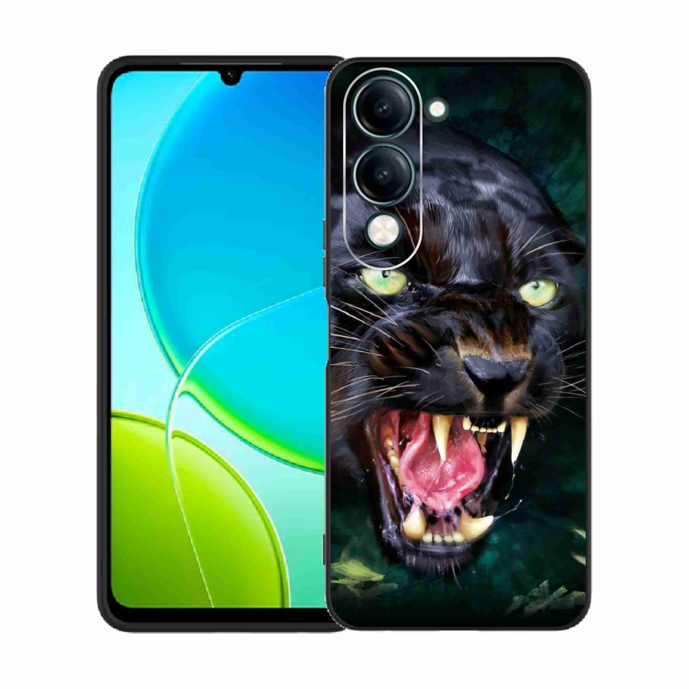 Gél borító mmCase a Vivo Y29s 5G-hez - dühös fekete párduc