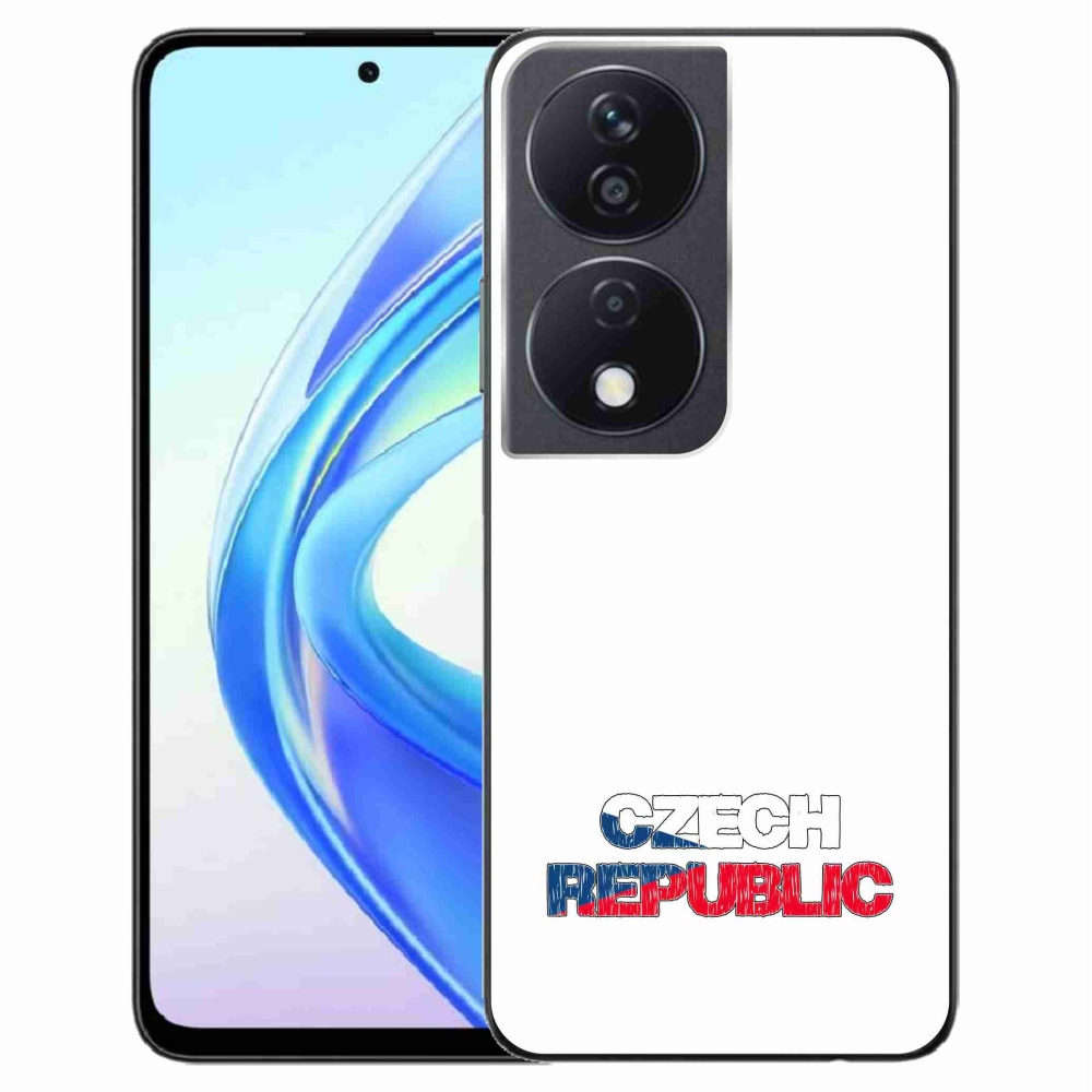 Zselés borító mmCase a Honor X7b/Honor 90 Smart - Csehország fehér háttérrel