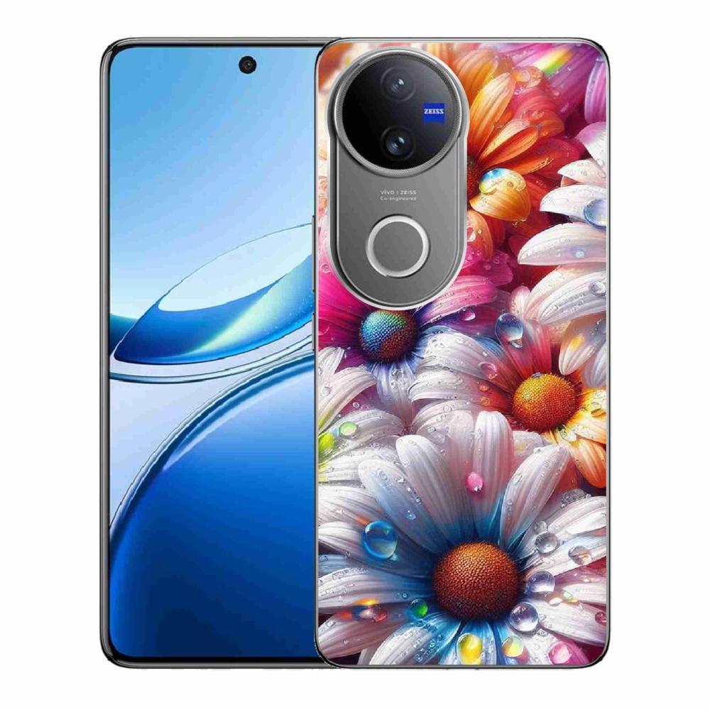 Zselés borítás mmCase a Vivo V50 5G készülékhez - színes margaréták