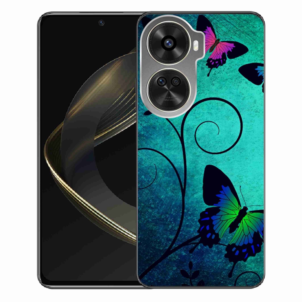 Gél borítás mmCase a Huawei Nova 12 SE számára - színes pillangók