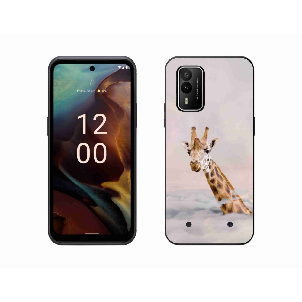 Zselés borítás mmCase a Nokia XR21 készülékhez - zsiráf a felhőkben