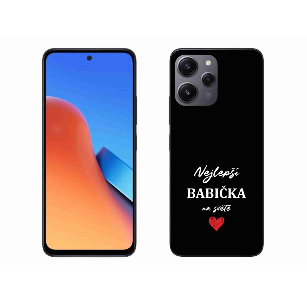 Gél borító mmCase a Xiaomi Redmi 12 - a legjobb nagymama 1 fekete háttérrel