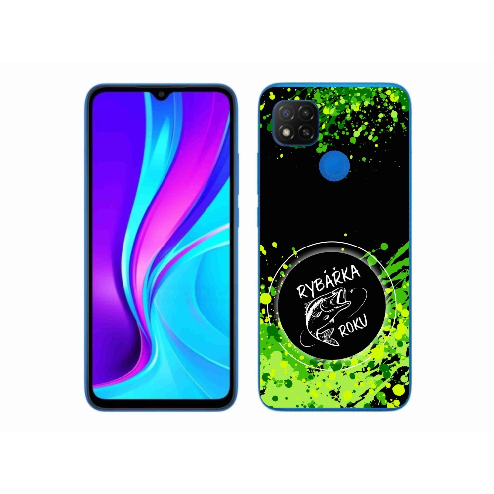 Gél borító mmCase a Xiaomi Redmi 9C-hez - az év halászának fekete háttere
