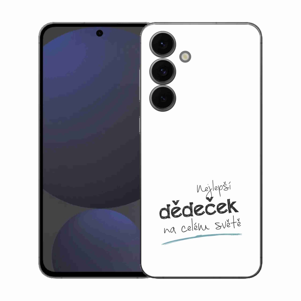 Gél borító mmCase Samsung Galaxy S25 FE - a legjobb nagypapa 3 fehér háttérrel