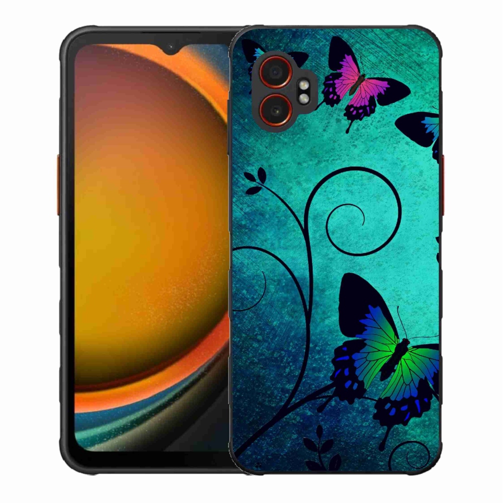 Zselés borítás mmCase Samsung Galaxy Xcover 7 Pro - színes pillangókhoz