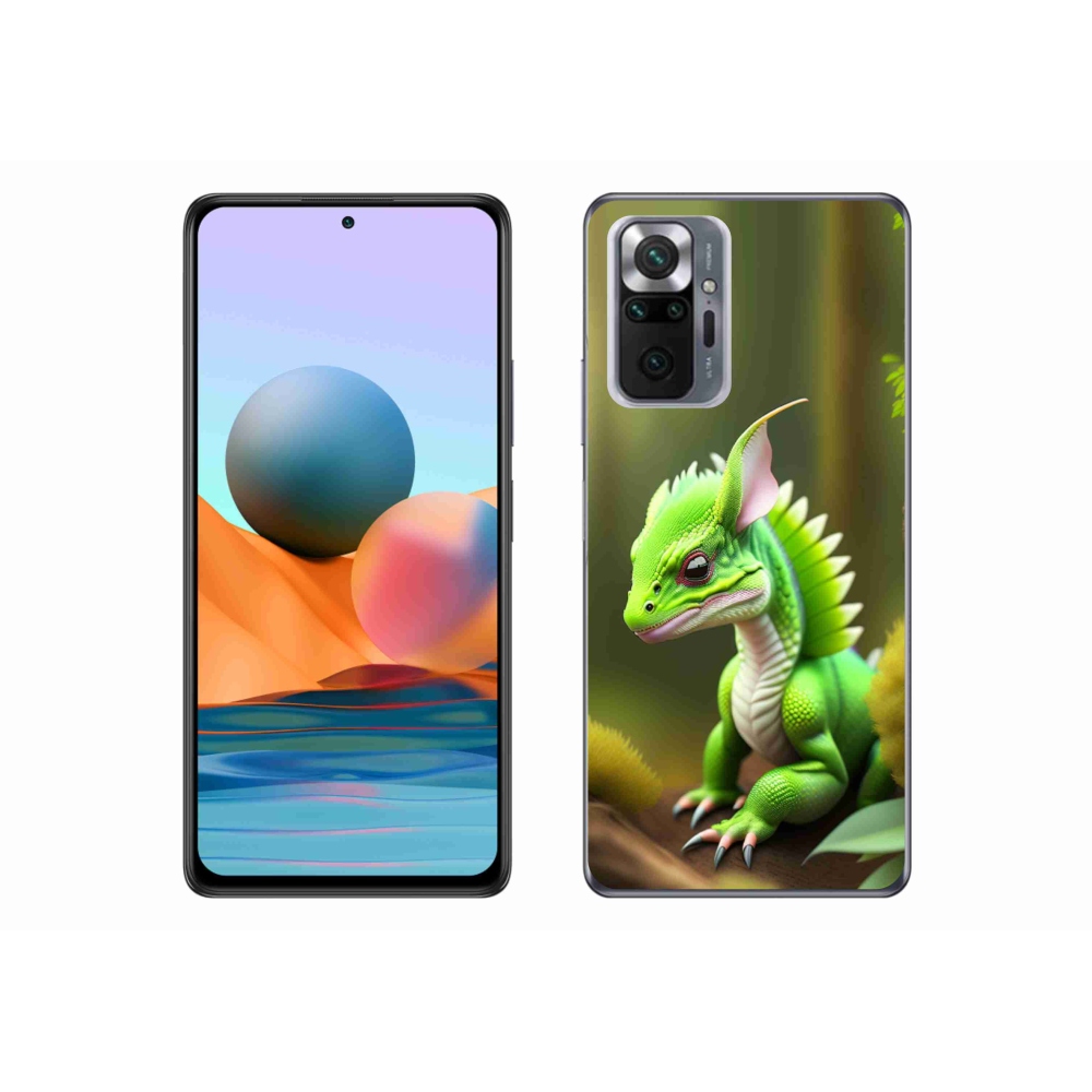 Gél borítás mmCase a Xiaomi Redmi Note 10 Pro készülékhez - zöld sárkány