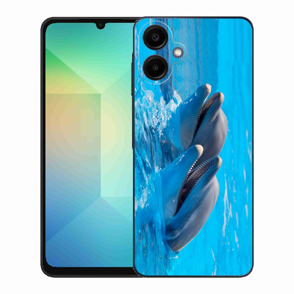 Zselés borítás mmCase Samsung Galaxy A06 4G - delfinek számára