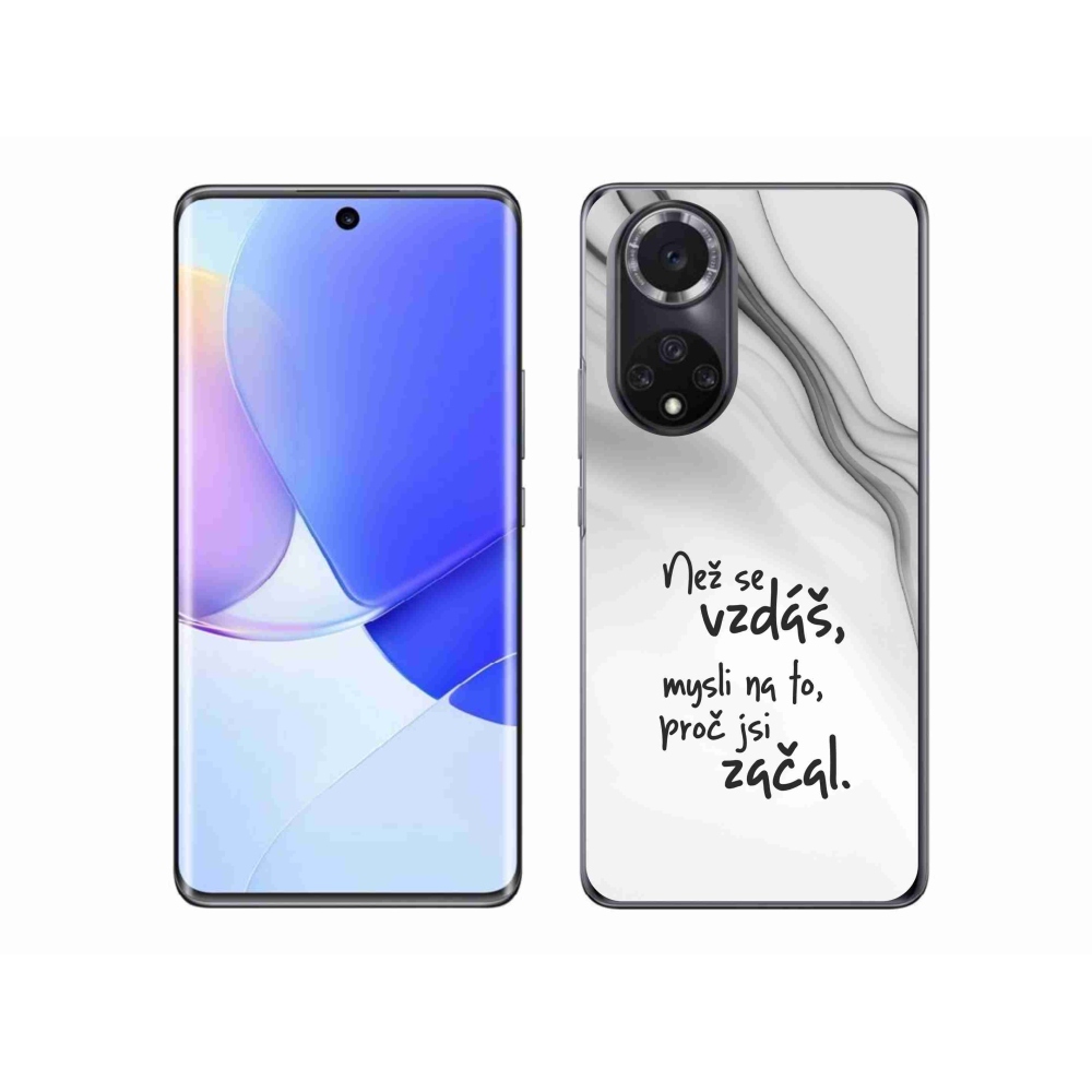 Gél borítás mmCase a Huawei Nova 9 - idézet 2 fehér háttérrel