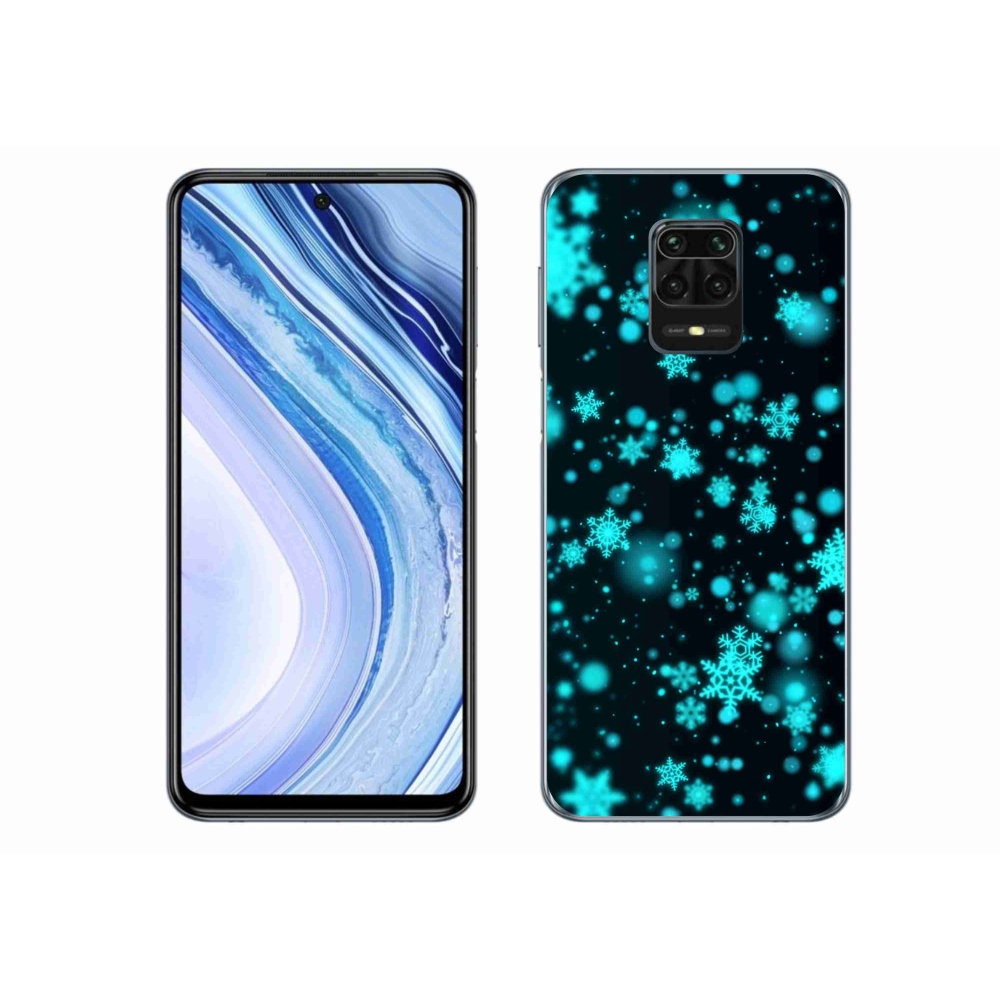 Gél borítás mmCase a Xiaomi Redmi Note 9 Pro-hoz - hópelyhek 1