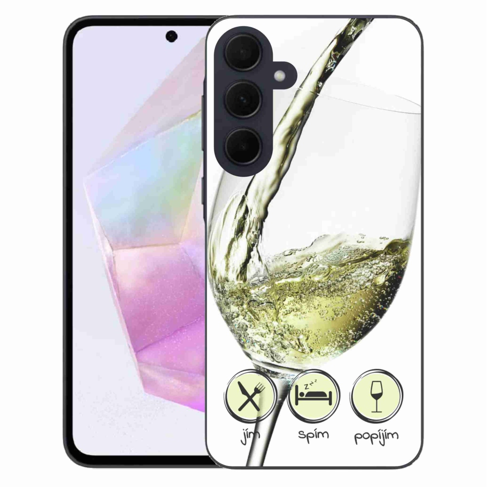 Gél tok mmCase Samsung Galaxy A35 5G - borospohár fehér