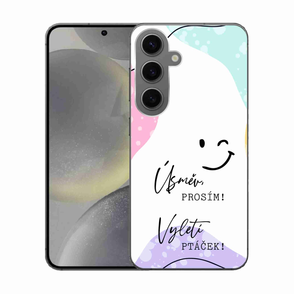 Gél borító mmCase Samsung Galaxy S24 készülékhez - vicces szöveg 4 fehér háttérrel