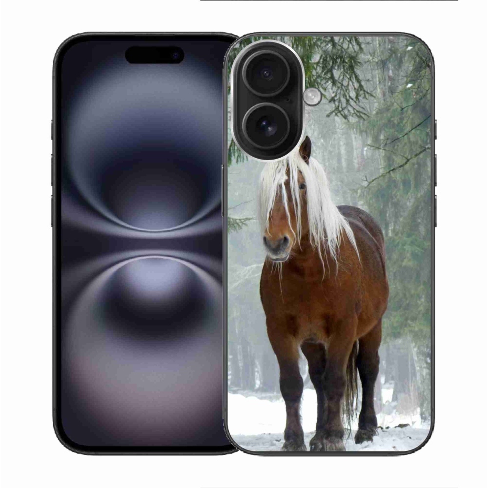 Gél tok mmCase iPhone 16 készülékhez - ló az erdőben