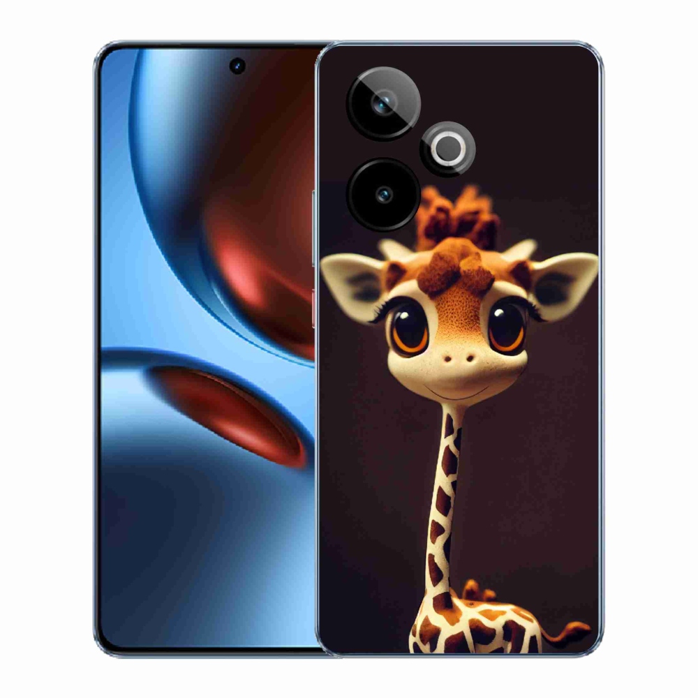 Rugalmas zselés tok mmCase képpel a Realme GT 7 5G/GT 7T 5G - kis zsiráf számára