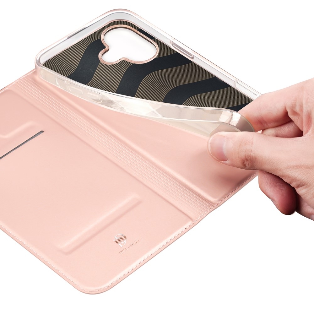 DUX könyvtáska iPhone 16-hoz - rózsaarany