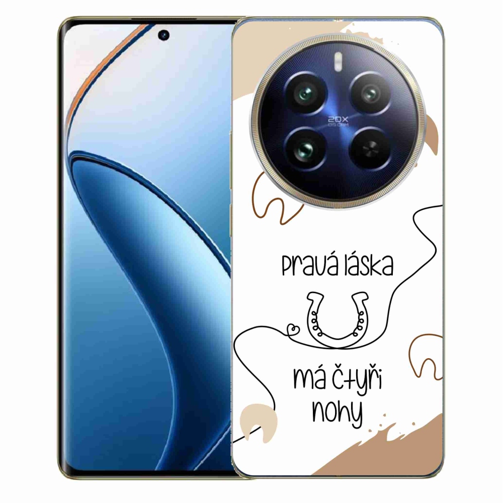 Gél borítás mmCase a Realme 12 Pro 5G/12 Pro+ 5G számára - ló motívum fehér háttérrel