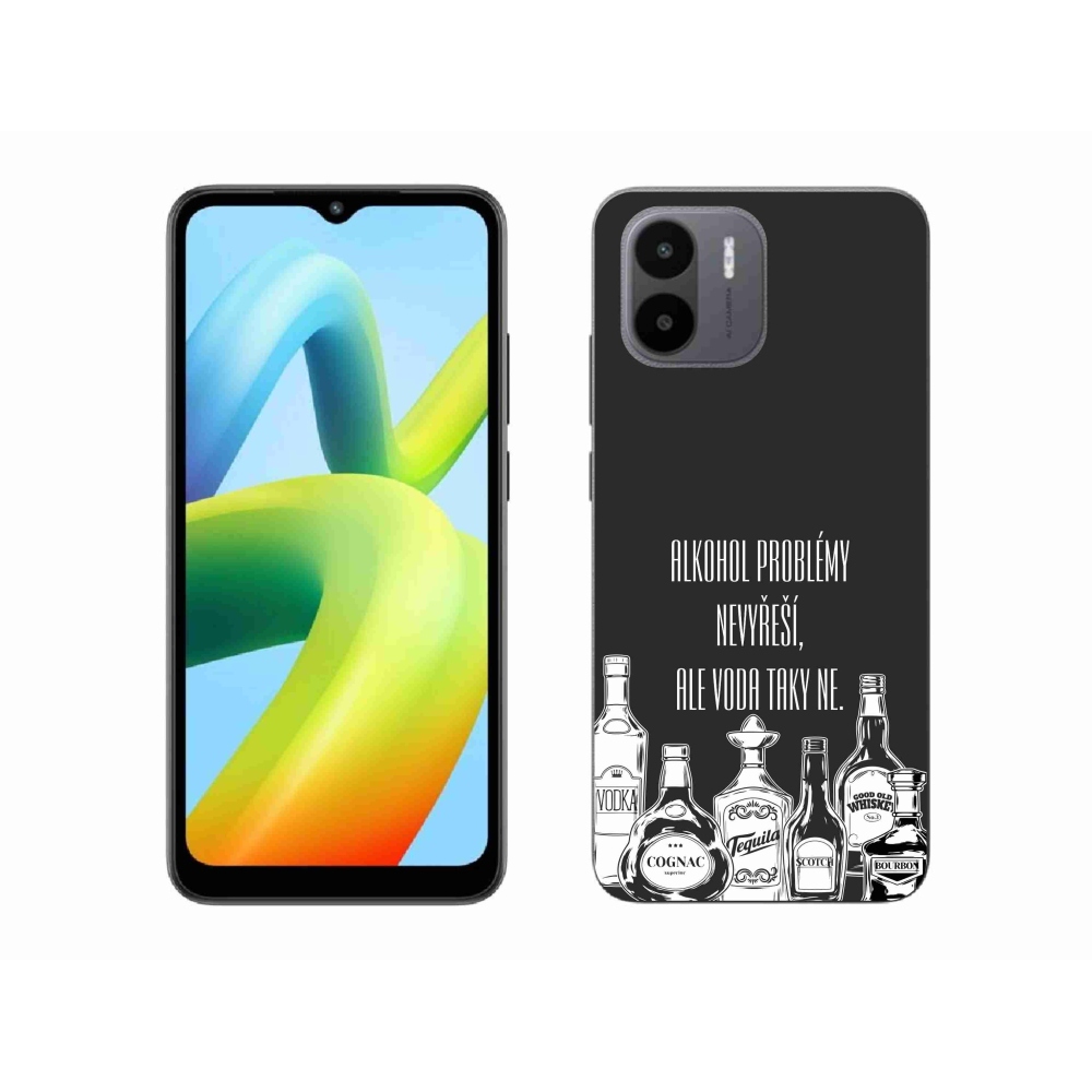 Gél borító mmCase a Xiaomi Redmi A1-hez - vicces szöveg fekete háttérrel