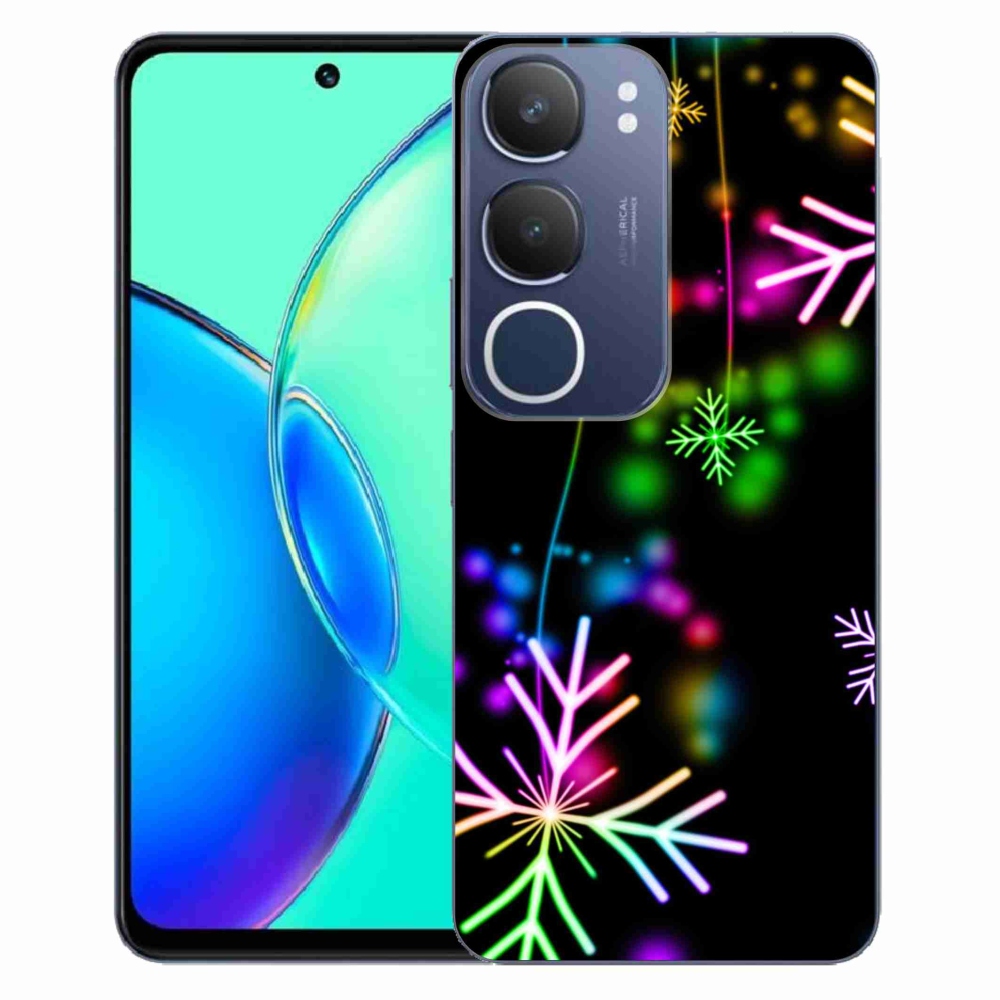 Gél borítás mmCase a Vivo Y19s készülékhez - színes pelyhekkel